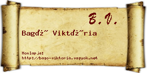 Bagó Viktória névjegykártya